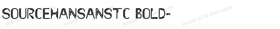 sourcehansanstc bold字体转换